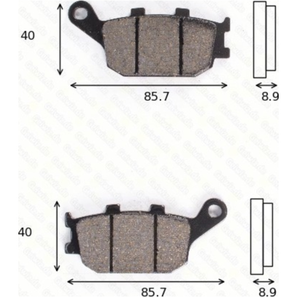 Disc brake pads MCB 634 homologated