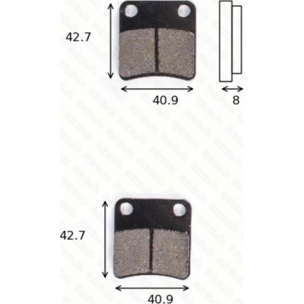 disk brake pads MCB 647 ABE approved fitting for Kymco MXU Onroad 300 A60000 2017, 20 PS, 14,5 kw