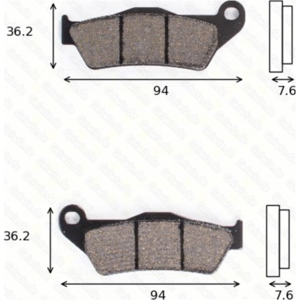 Disc brake pads MCB 648 EC homologated fitting for KTM SX Racing 400  2000, 