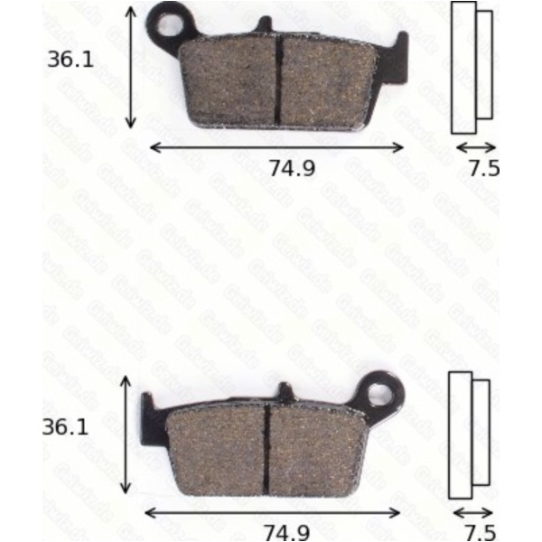 disk brake pads MCB 650 ABE approved fitting for Peugeot SV  50 VGA 395 1997, 4,1 PS, 3 kw