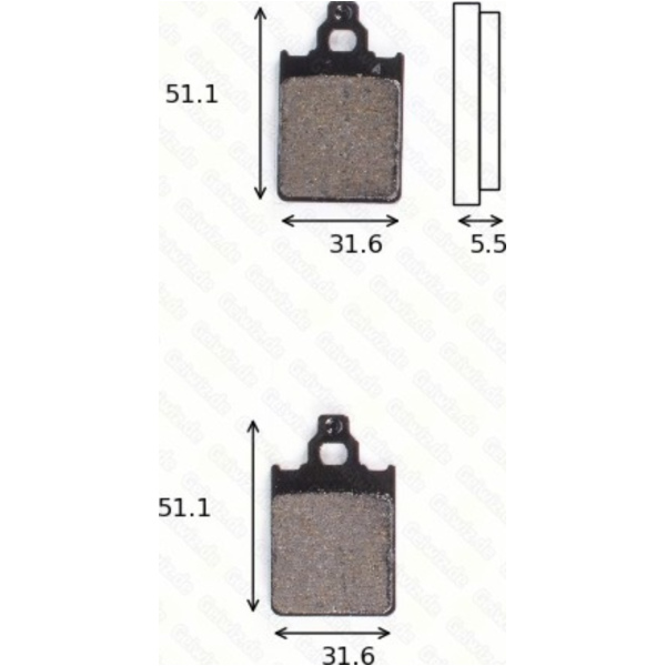 Disc brake pads MCB 651 EC homologated