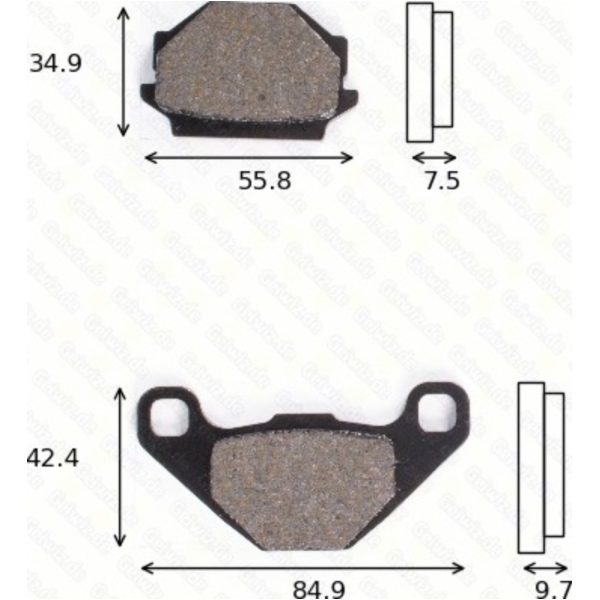 Disc brake pads MCB 657 homologated