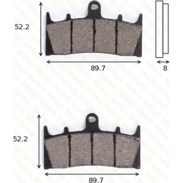 Bremsklötze Scheibenbremsbeläge MCB 659 CRQ ECE R90 homologiert passend für Suzuki GSX-R  750 GR7BB 1992, 100/112 PS, 74/82 kw