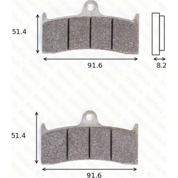 Bremsklötze Scheibenbremsbeläge MCB 660 SRQ ohne ABE