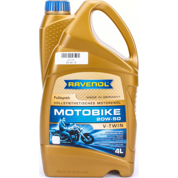 20W-50 Motobike V-Twin 4-stroke motorbike oil fully synthetic 4L.