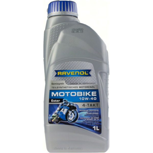 10W-40 synthetisches 4-Takt-Motorradöl Ester 1L. passend für Kawasaki GPZ  500 EX500D 1998, 60/50/34/27 PS, 44/37/25/20 kw
