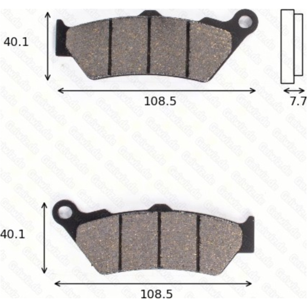 disk brake pads MCB 671 ABE approved fitting for BMW F 800  800 E8ST/K71 2007, 85 PS, 62,5 kw