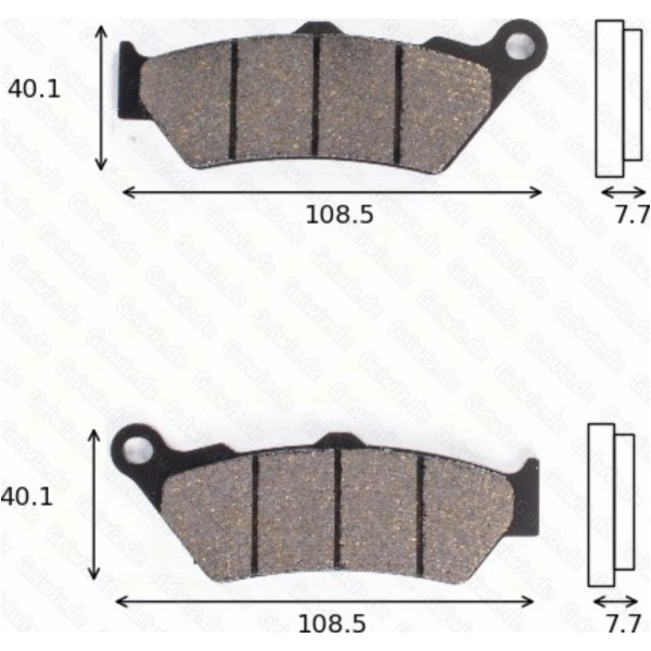 disk brake pads MCB 671 SV ABE approved fitting for BMW F 800  800 E8ST/K71 2007, 85 PS, 62,5 kw