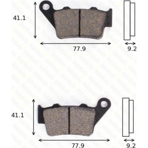 disk brake pads MCB 672 SH ABE approved fitting for BMW F 650  650 E650G/R13 2007, 34 PS, 25 kw