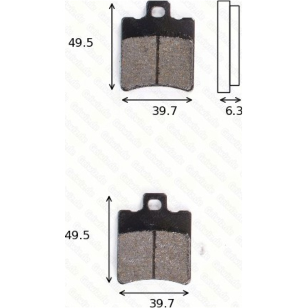 disk brake pads MCB 674 EC ABE approved fitting for Gilera NRG  50 C18 1997, 