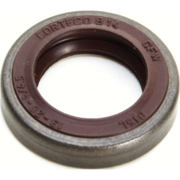 Shaft seal 13x20x4, St, for: FKM, with dust lip