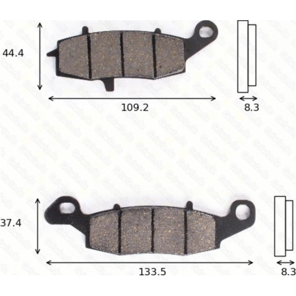 disc brake pad MCB 681 SH homologated