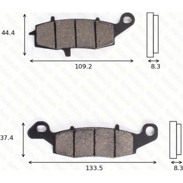 disk brake pads MCB 681 ABE approved