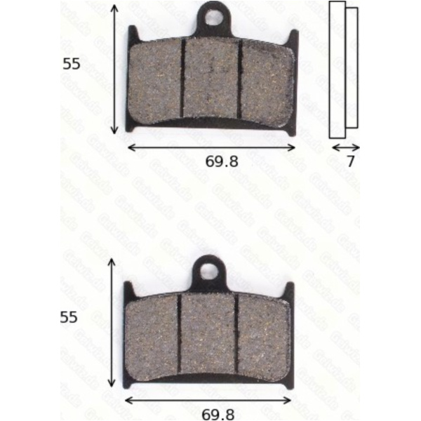 Bremsklötze Scheibenbremsbeläge MCB 690 SV mit ABE