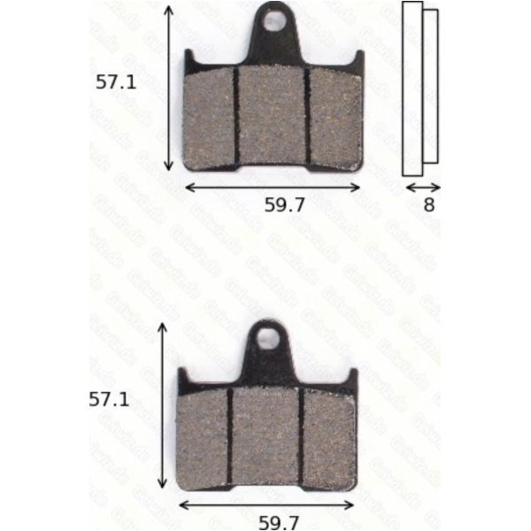 disk brake pads MCB 691 SH homologated