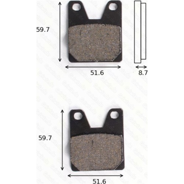 Disc brake pads MCB 702 homologated