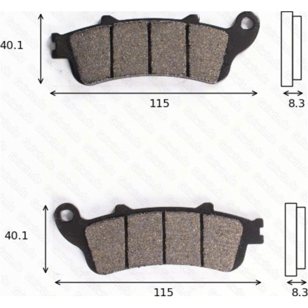 Bremsklötze Scheibenbremsbeläge MCB 705 / MCB 704 mit ABE passend für Honda NT Deauville 650 RC47C 2000, 34 PS, 25 kw