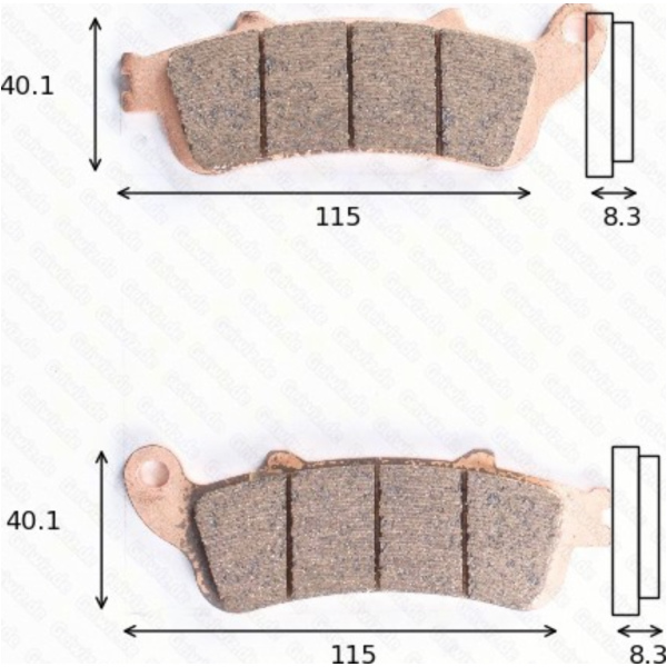 disk brake pads MCB 705 / MCB 704 SH ABE approved fitting for Honda NT Deauville 650 RC47C 2000, 34 PS, 25 kw