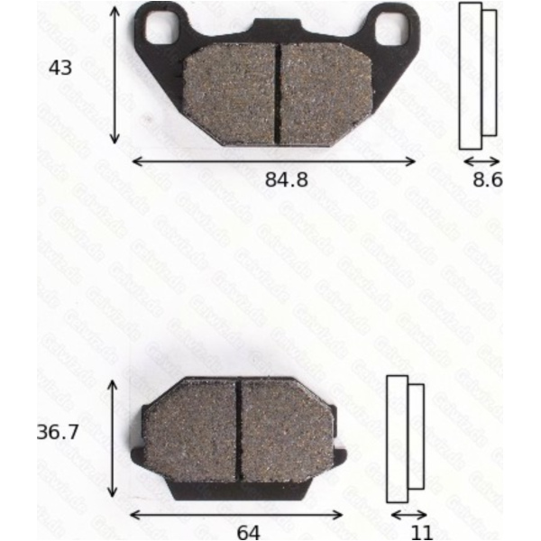 disk brake pads MCB 712 ABE approved