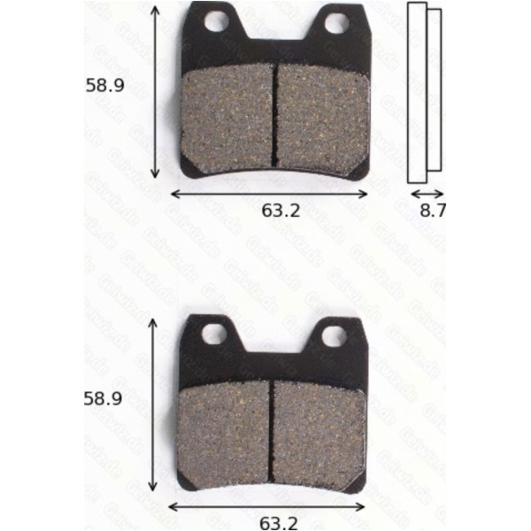 Bremsklötze Scheibenbremsbeläge MCB 725 mit ABE