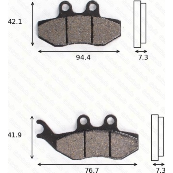 disk brake pads MCB 734 ABE approved fitting for Beta Alp 4.0  350 ZD3T2002 2008, 27 PS, 20 kw