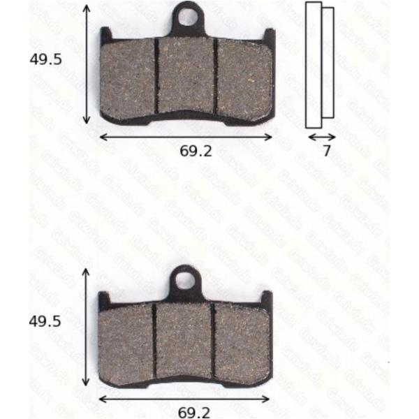 Bremsklötze Scheibenbremsbeläge MCB 737 CRQ ECE R90 homologiert