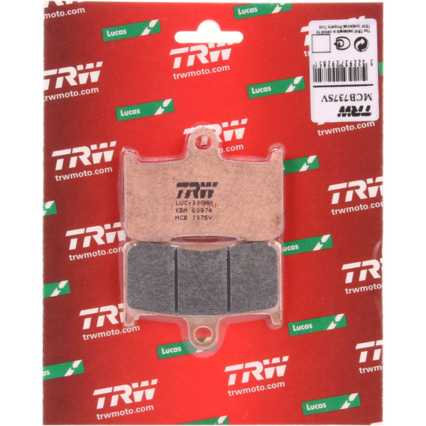 disk brake pads MCB 737SV ABE approved fitting for Triumph Speed Triple  1050 515NJ 2007, 98 PS, 72 kw