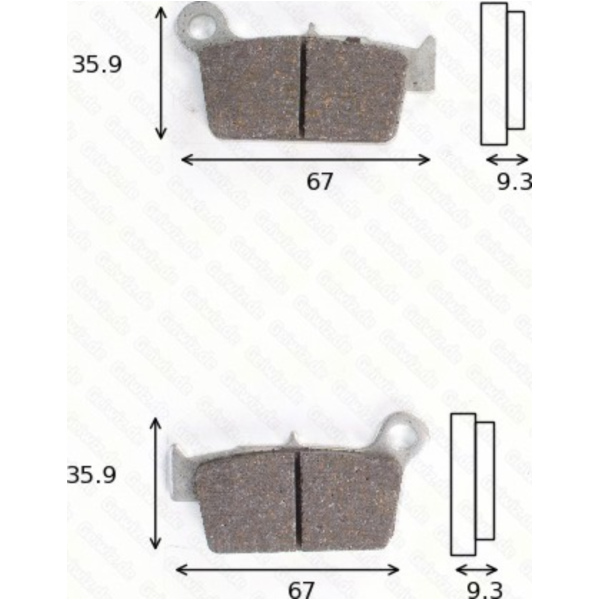 disk brake pads MCB 739 RSI not homologated fitting for Suzuki RM  125 RF16C 2005, 41 PS, 30,2 kw