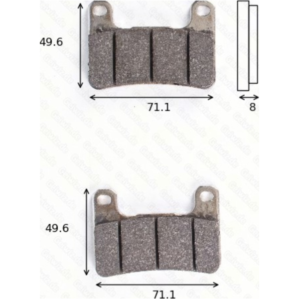 disk brake pads MCB 752 CRQ ECE R90 homologated