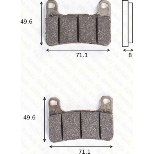 Bremsklötze Scheibenbremsbeläge MCB 752 CRQ ECE R90 homologiert