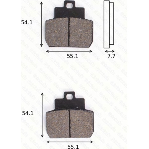 Disc brake pads MCB 782 homologated fitting for Piaggio X8  125 M36301 2005, 15 PS, 11 kw