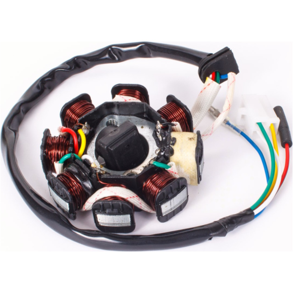 Lima, Generator Lichtmaschine Stator Version 2 für GY6 50ccm passend für Benzhou YY50QT-26  50  2007, 3 PS, 2,2 kw