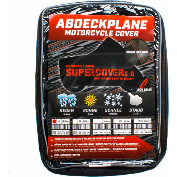 Bike cover -250cc size S - L203xW83xH119cm