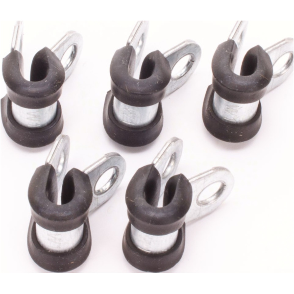 pipe clamp gummed 6mm (5 pieces)