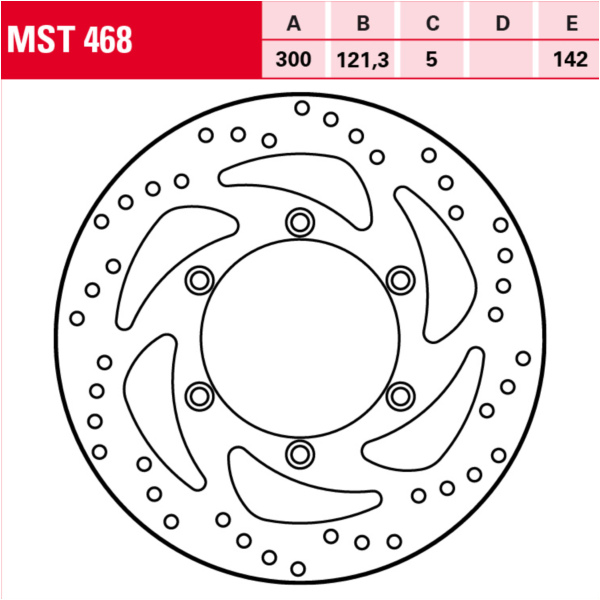 fixed brakedisc MST 468 for Suzuki Intruder VL800
