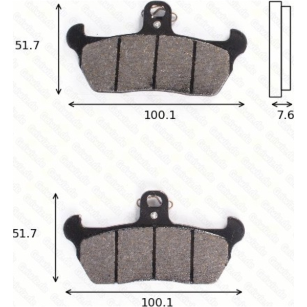 disk brake pads MCB 618 ABE approved fitting for Cagiva Mito 7-Gang 125  1991, 31 PS, 23 kw