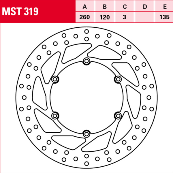 brake disc, floating MSW 319