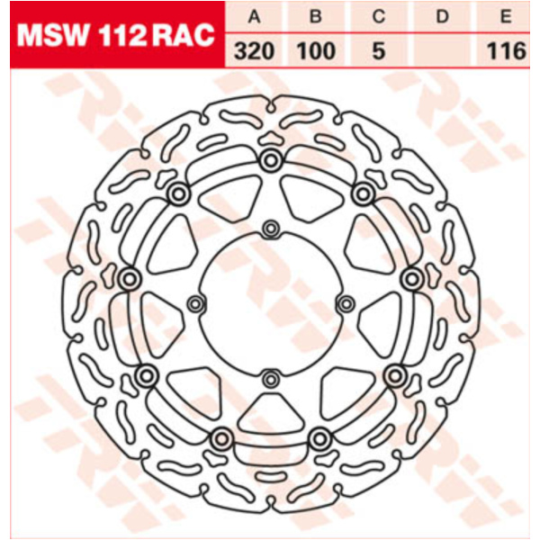 brake disc floating Racing MSW112RAC