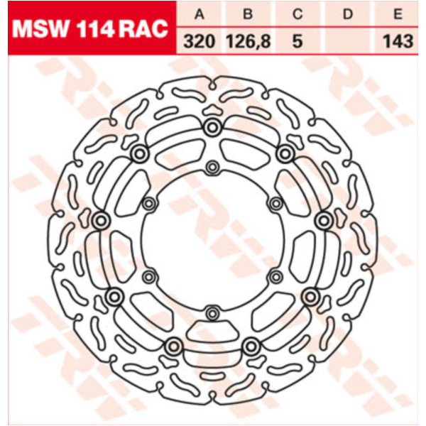 Bremsscheibe schwimmend Racing MSW114RAC