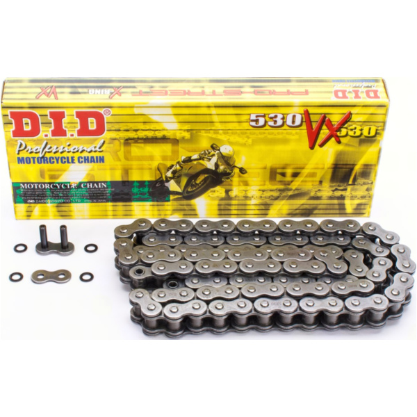 chain X-ring reinforcedVX Black, 530, 94 with rivet lock / usable up to 110kW (150HP) / up to 1000cc