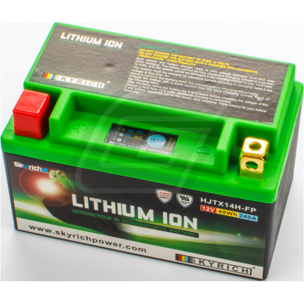 Lithium-Ionen Batterie HJTX14H-FP 12V/48Wh/240A (L:150xH:95xB:87] passend für Moto Guzzi V7 RacerABS 750 LDB00 2017, 48 PS, 35 kw