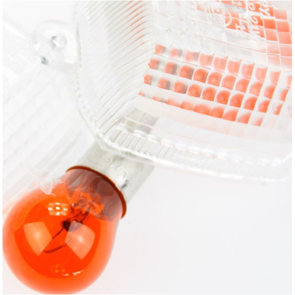 indicaror glass transparent/orange lamp ORANGE, pair Compare no. 23048-1068, homologated fitting for Kawasaki GPZ  500 EX500D 1998, 60/50/34/27 PS, 44/37/25/20 kw