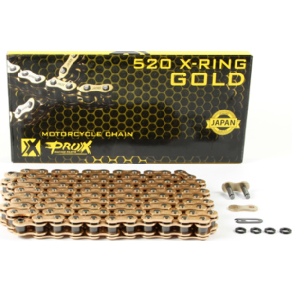 MXR X-Ring Kette Gold 520 x 120 L passend für Kawasaki KDX  250 LX250 1997, 