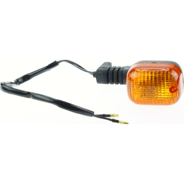 Blinkleuchte, Blinklicht SHIN YO Blinker DUC STYLE, schwarz, gelbes Glas, für vorne rechts oder hinten links, 6 mm Befestigungsloch, E-gepr.
