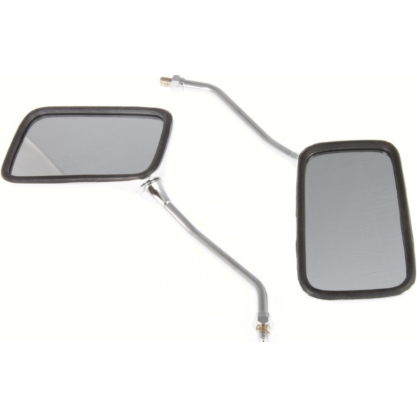 Lenkerspiegel, Lenkerendenspiegel Spiegel chrom M10 Rechtsgewinde (Paar) - ohne ECE Prüfzeichen passend für Honda CA Rebel 125 JC24 1995, 11 PS, 8,1 kw