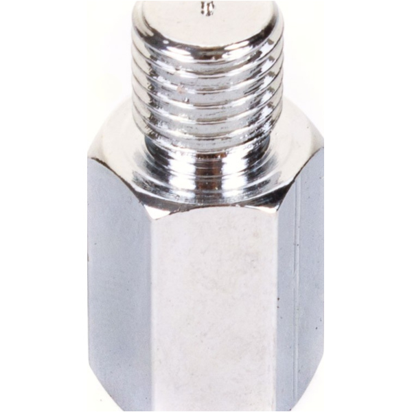 Lenkerspiegel Spiegeladapter 10mm Aussengewinde(Steigung 125) / 8mm Innengewinde (Spiegel) chrom Rechtssgewinde