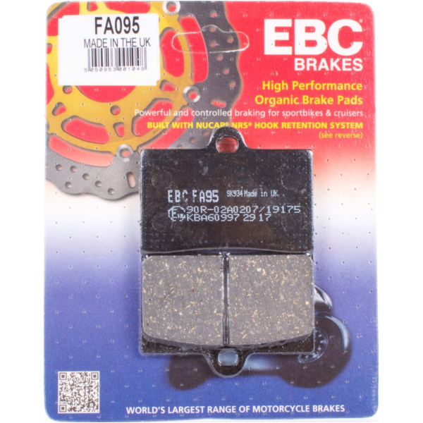 Blackstuff Organic brake pads FA095 fitting for MZ/MUZ Skorpion Race Replica 660 MUZ660 1999, 50 PS, 37 kw