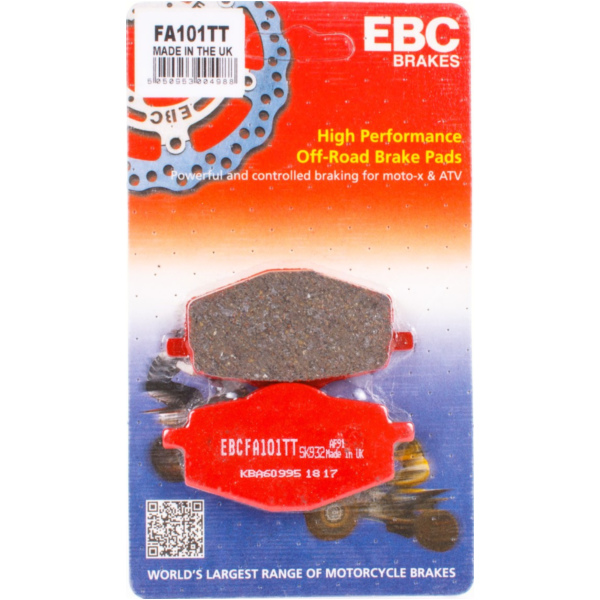Redstuff TT Carbon/Grafit Bremsbeläge (organisch) FA101TT passend für Yamaha DT  125 4BL 1995, 12 PS, 9 kw