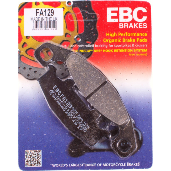 Blackstuff Organic brake pads FA129 fitting for Kawasaki ZRX  400 ZR400E 1997, 