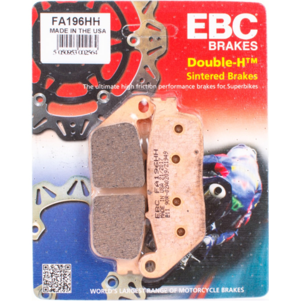 Goldstuff Sintered metal brake pads FA196HH fitting for Triumph Bonneville T100 Centennial 800 908MD 2002, 34 PS, 25 kw